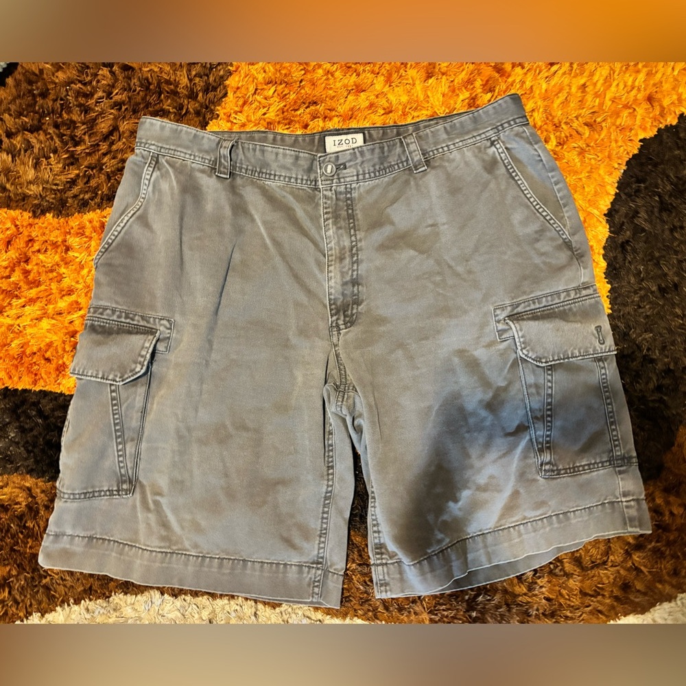 IZOD, Men’s, Gray, Cargo Shorts